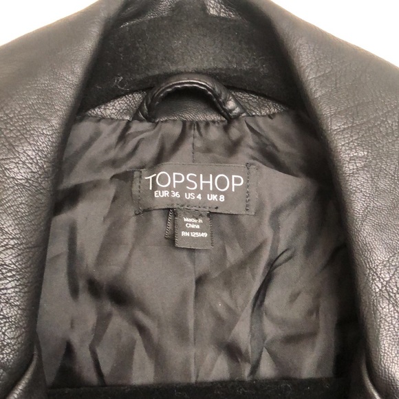 TOPSHOP Women’s Faux Leather Moro Jacket! - Picture 4 of 7